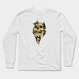 Skull and 90s Tribal Long Sleeve T-Shirt